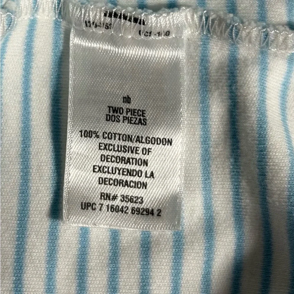 Carter's Blue and White Striped Newborn Onesie‎